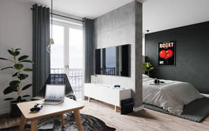 Compact Masculine Apartment Wallpaper