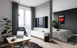 Compact Masculine Apartment Wallpaper