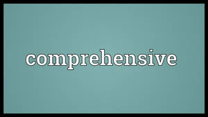 Comprehensive Word On Blue Background Wallpaper