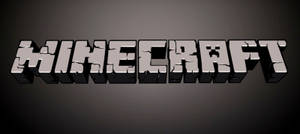 Concrete Minecraft Logo Wallpaper