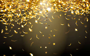 Confetti With Gold Glitter Design Wallpaper