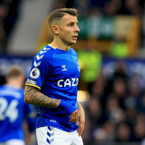 Confident Gaze From Lucas Digne Wallpaper