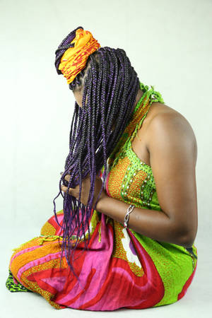 Congo Braided Black Woman Wallpaper