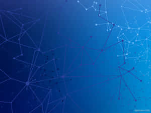 Connected Blue Lines And Dots Wallpaper