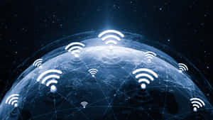 Connected Wifi Signals Around The World Wallpaper