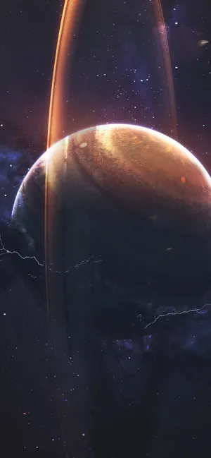 Connecting With The Cosmic Beauty Of An Iphone Xs Planet Wallpaper
