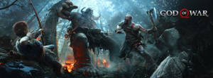 Conquer The Gods Of War With Kratos Wallpaper