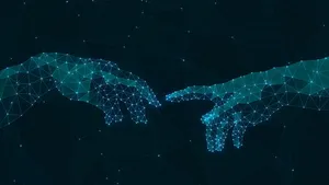 Constellation Version Of Creation Of Adam 4k Wallpaper