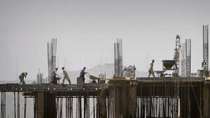 Construction Workers At Work Wallpaper