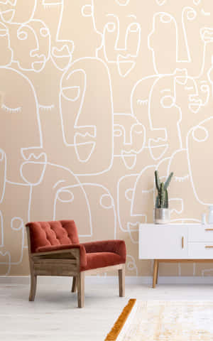 Contemporary Living Room Wallpaper