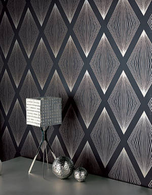 Contemporary Modern Classy Diamond Patterns Wallpaper