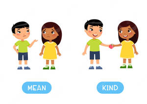 Contrasting Illustration Of Being Mean Vs Being Kind Wallpaper