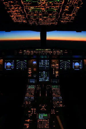 Control System Of A Flying Jet Iphone Wallpaper