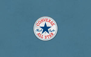 Converse Logo Blue Background Wallpaper