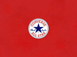 Converse Logo On Red Wallpaper