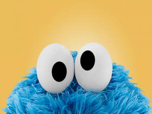 Cookie Monster With Googly Eyes Wallpaper