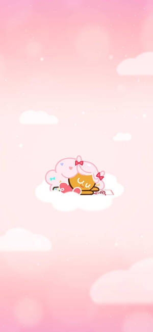 Cookie Run Cute Pink Clouds Wallpaper