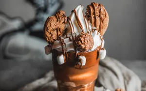 Cookies In Vanilla Ice Cream Wallpaper