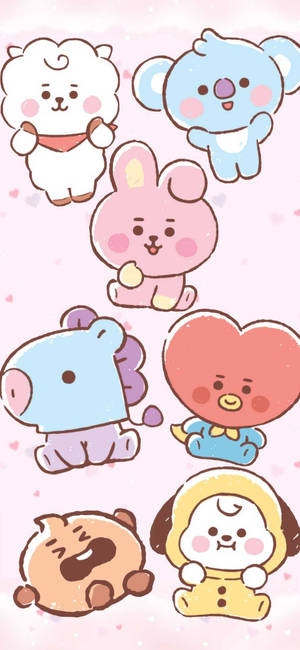 Cooky Bt21 With Line Friends Wallpaper