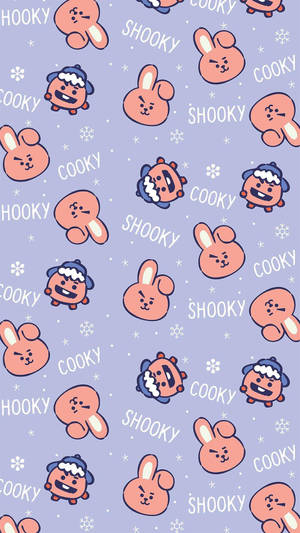Cooky Bt21 With Shooky Poster Wallpaper