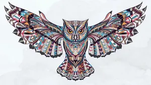 Cool Abstract Owl Wallpaper
