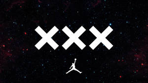 Cool Air Jordan Logo In Galaxy Wallpaper