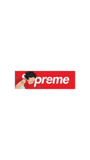 Cool Anime 4k Supreme Logo Wallpaper