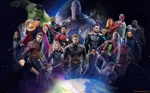 Cool Avengers Watching Over Earth Wallpaper