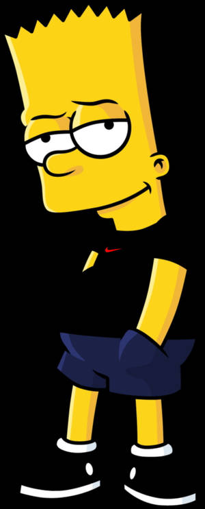 Cool Bart Simpson With Black Shirt Wallpaper