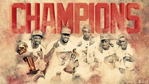 Cool Basketball Champions Poster Wallpaper