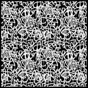 Cool Black And White Graffiti Seamless Tag Wallpaper