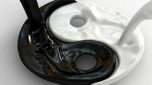 Cool Black And White Yin Yang Wallpaper