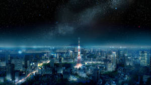 Cool Blue Asia Japan Cityscape Wallpaper