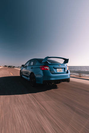 Cool Blue Car Speed Iphone Wallpaper