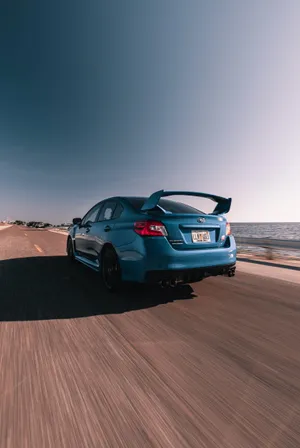 Cool Blue Car Speed Iphone Wallpaper