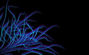 Cool Blue Purple Neon Art Wallpaper