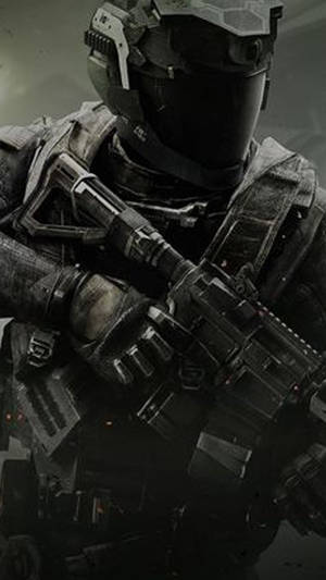Cool Call Of Duty Modern Warfare Iphone All-black Soldier Wallpaper