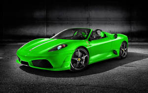 Cool Car Green Ferrari Wallpaper
