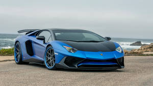 Cool Cars: Modern Blue Lamborghini Wallpaper