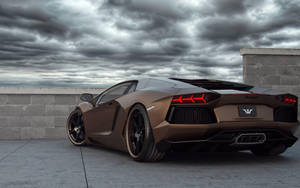 Cool Cars: Sleek Brown Lamborghini Wallpaper