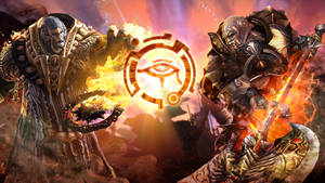 Cool Characters Of Tera Fighting Scene Wallpaper