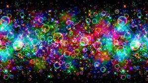 Cool Colorful Bubbles Black Background Wallpaper