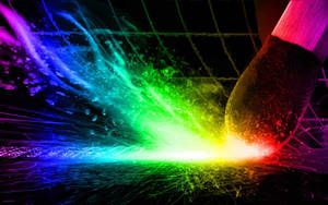 Cool Colorful Flames Matchstick Wallpaper