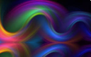 Cool Colorful Waves On Black Wallpaper