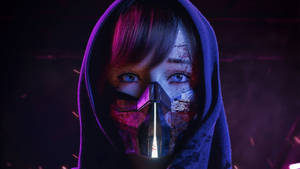 Cool Cyberpunk Digital Art Tablet Wallpaper