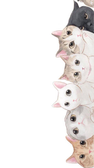 Cool Drawing Cute Cats Wallpaper