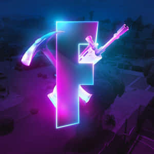 Cool Fortnite Logo Purple Sheen Wallpaper