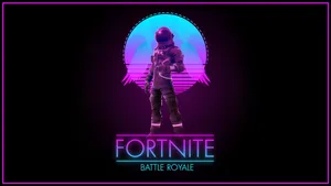 Cool Fortnite Synthwave Art Wallpaper