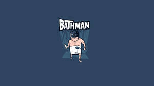 Cool Funny Bathman Cartoon Wallpaper
