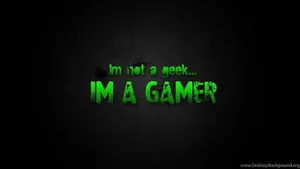 Cool Gaming Green Quote Wallpaper
